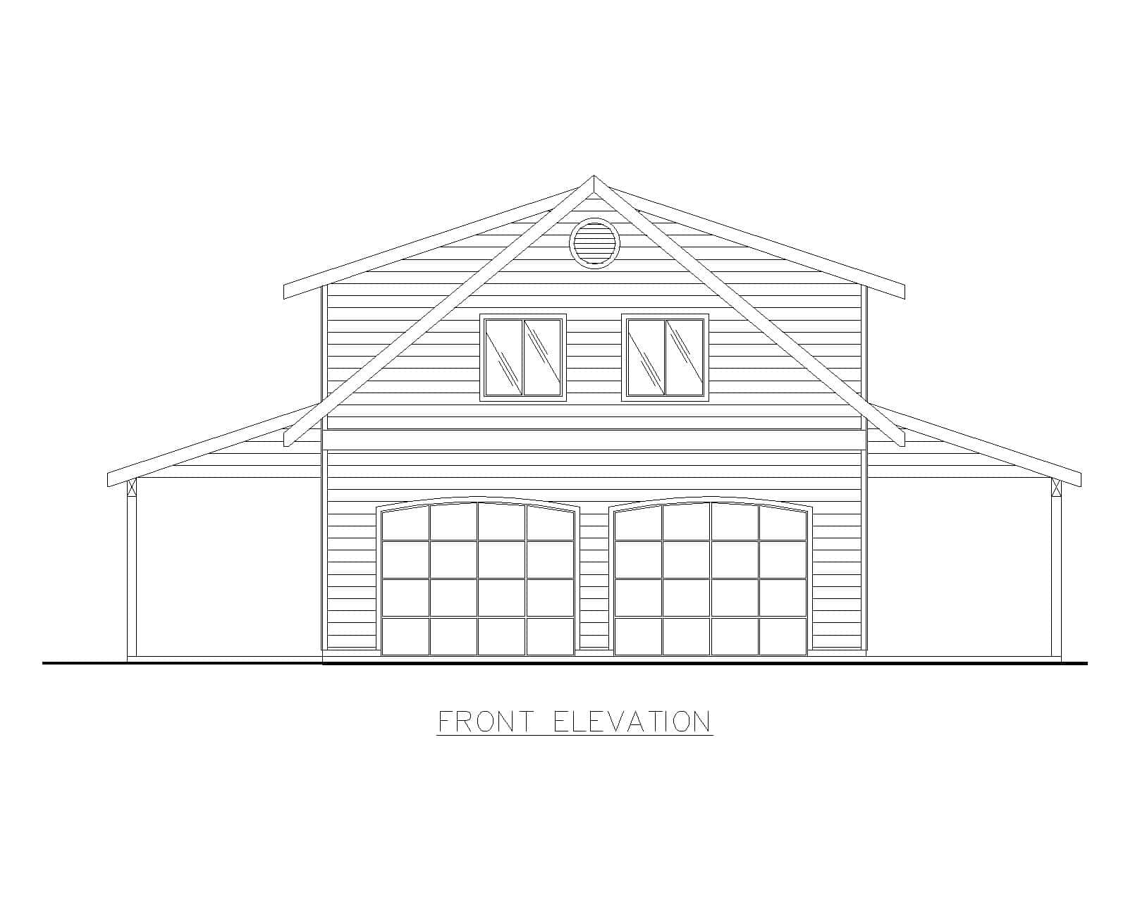 Home Plan Front Elevation of this 1-Bedroom,854 Sq Ft Plan -132-1779