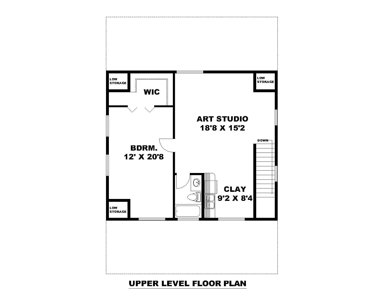Upper Level of Garage w/Apartments Plan #132-1779