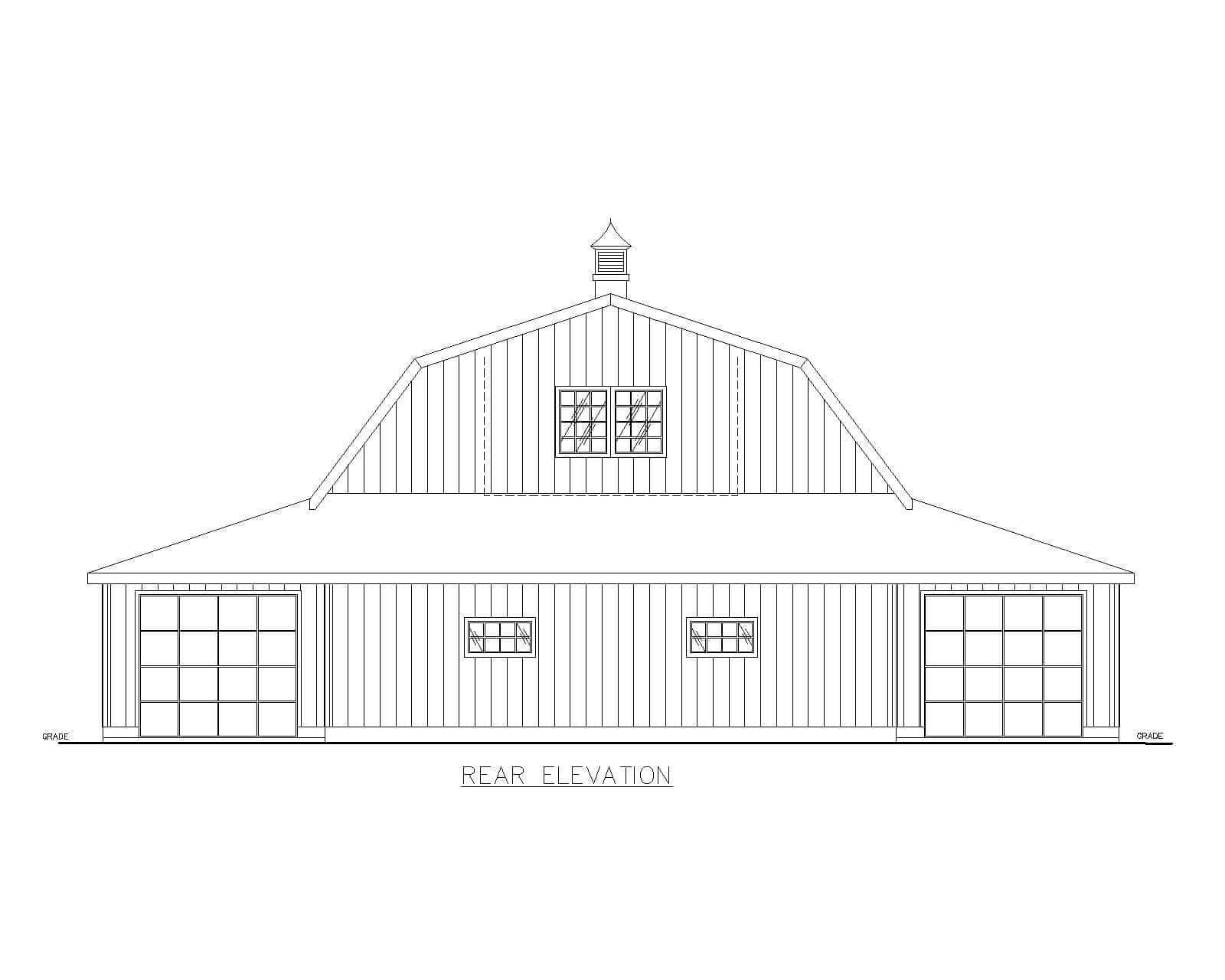 Home Plan Rear Elevation of this 0-Bedroom,1 Sq Ft Plan -132-1781