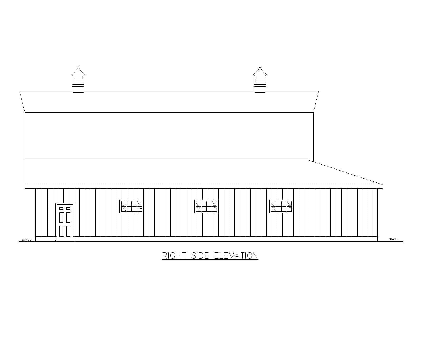 Home Plan Right Elevation of this 0-Bedroom,1 Sq Ft Plan -132-1781