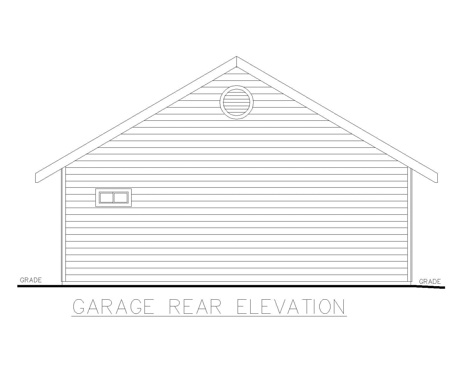 Home Plan Rear Elevation of this 0-Bedroom,1 Sq Ft Plan -132-1782