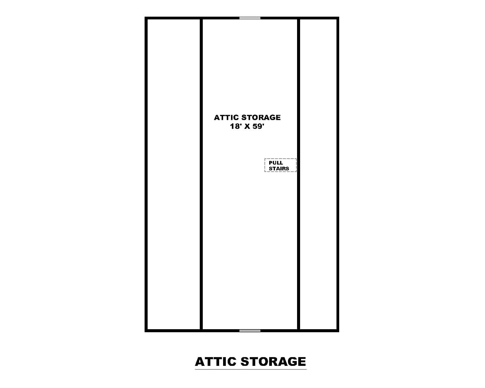 Upper Level of Garage Plan #132-1784