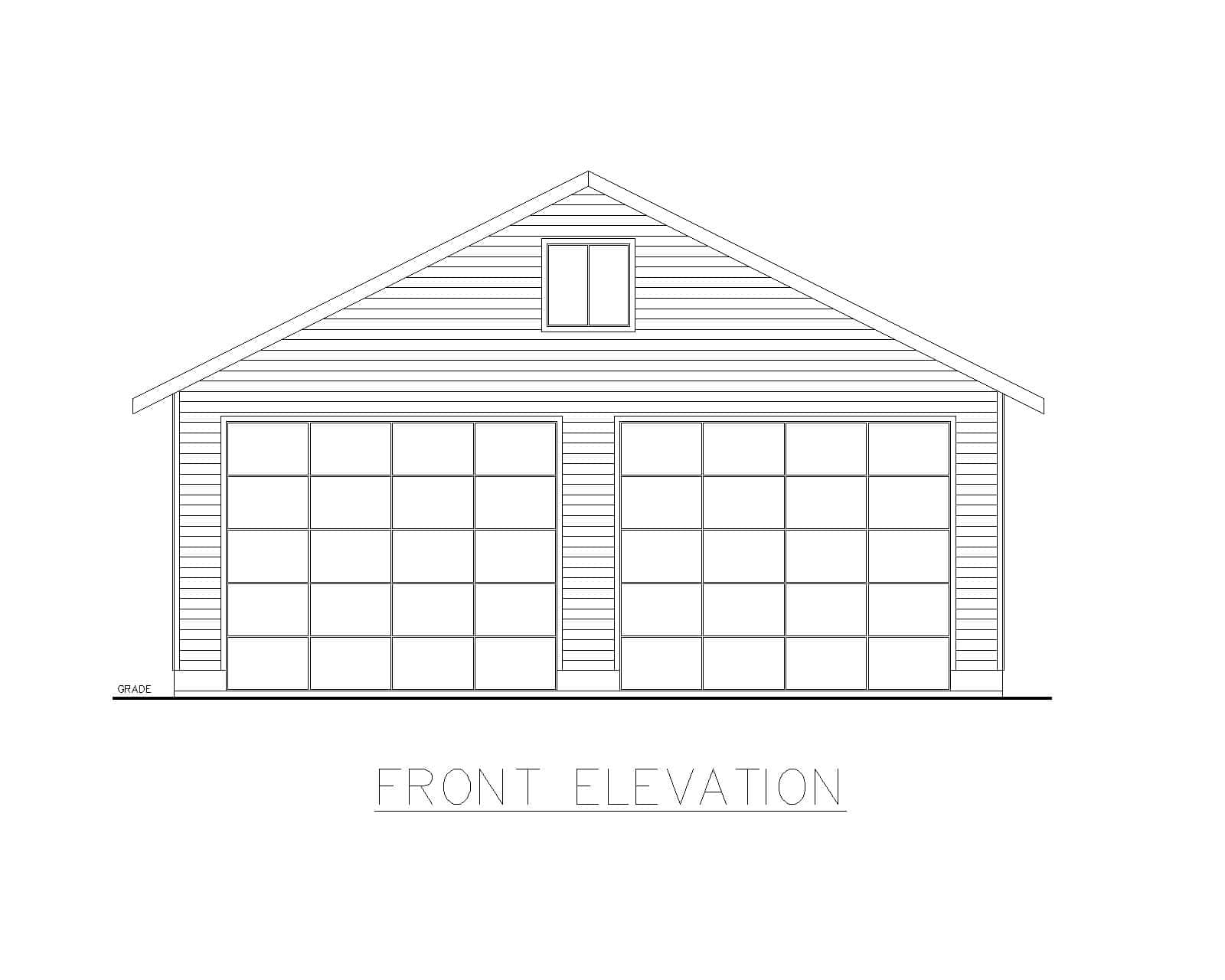 Home Plan Front Elevation of this 0-Bedroom,1 Sq Ft Plan -132-1784
