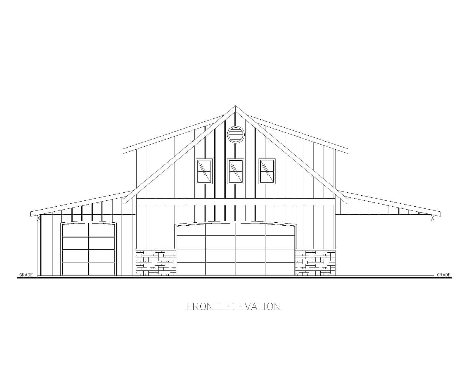 Home Plan Front Elevation of this 0-Bedroom,1 Sq Ft Plan -132-1786