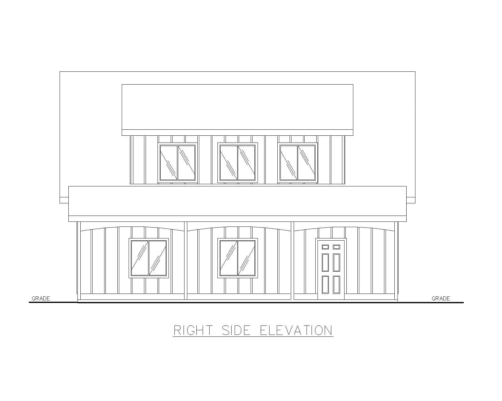 Home Plan Right Elevation of this 0-Bedroom,1 Sq Ft Plan -132-1786