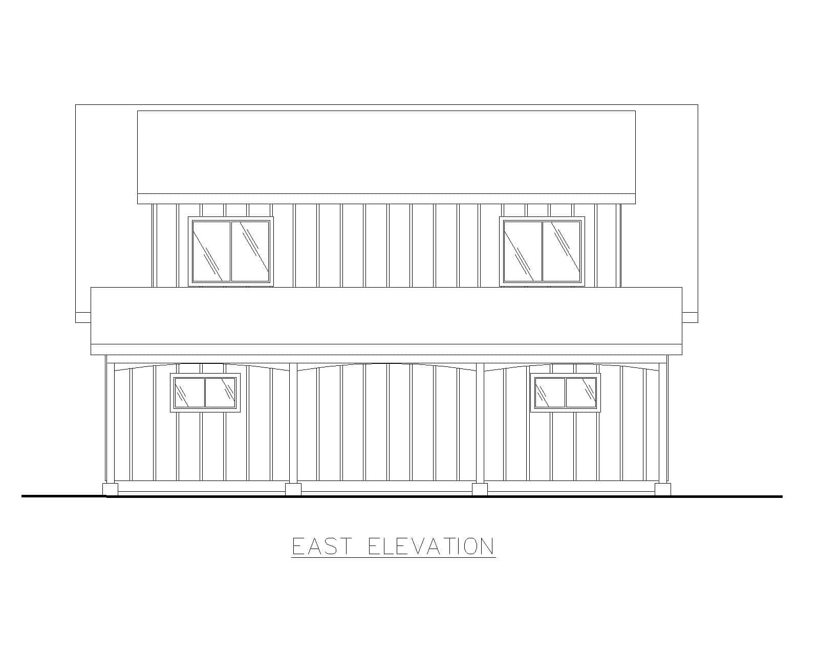 Home Plan Right Elevation of this 2-Bedroom,1026 Sq Ft Plan -132-1787