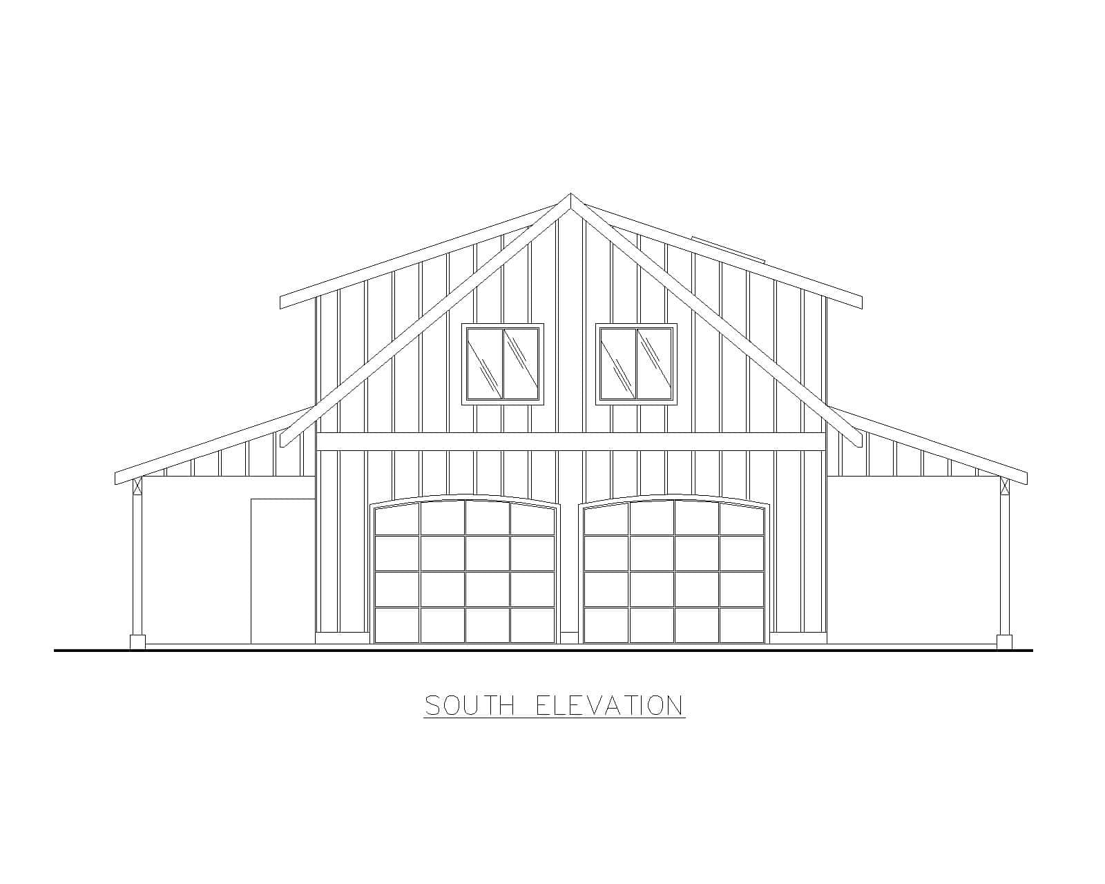 Home Plan Front Elevation of this 2-Bedroom,1026 Sq Ft Plan -132-1787