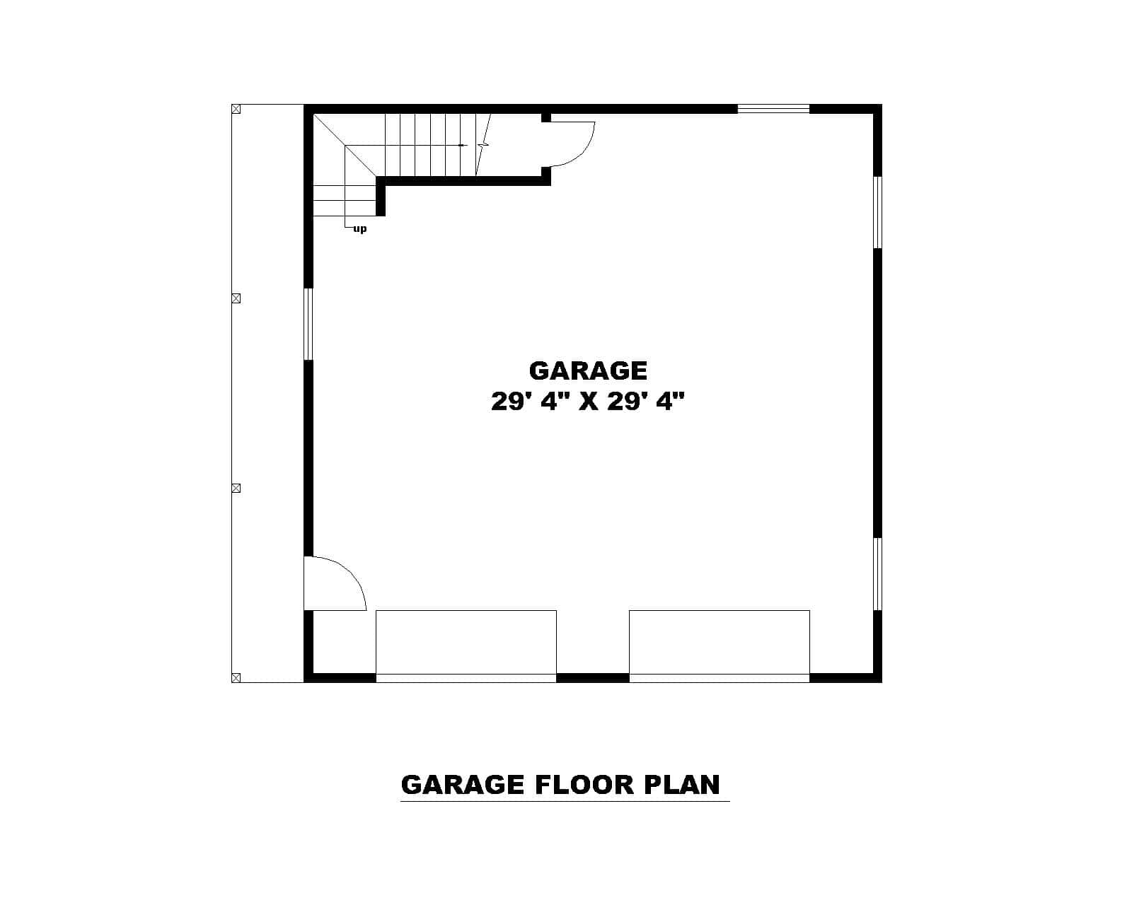 Main Level of Garage Plan #132-1788