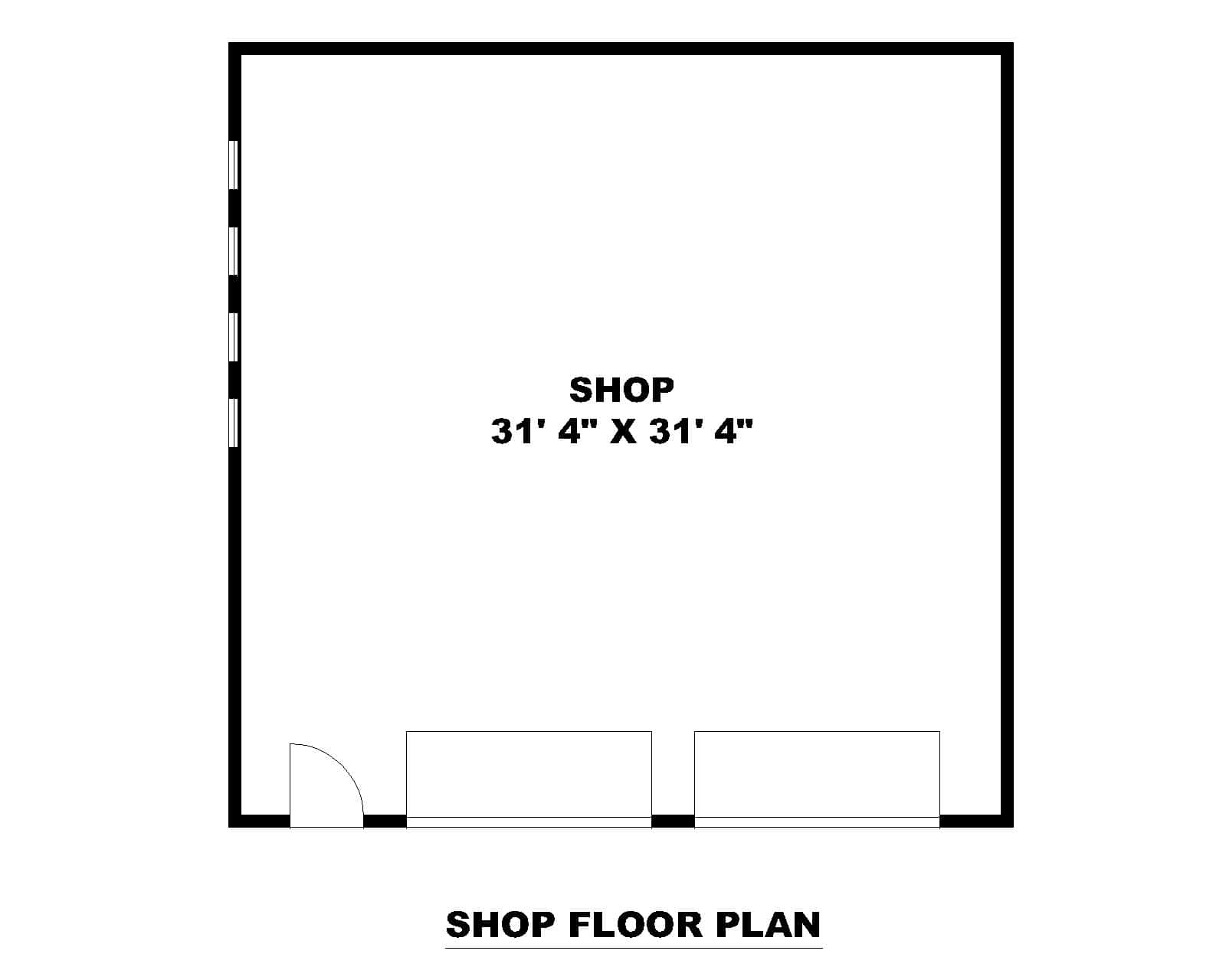 Main Level of Garage Plan #132-1789
