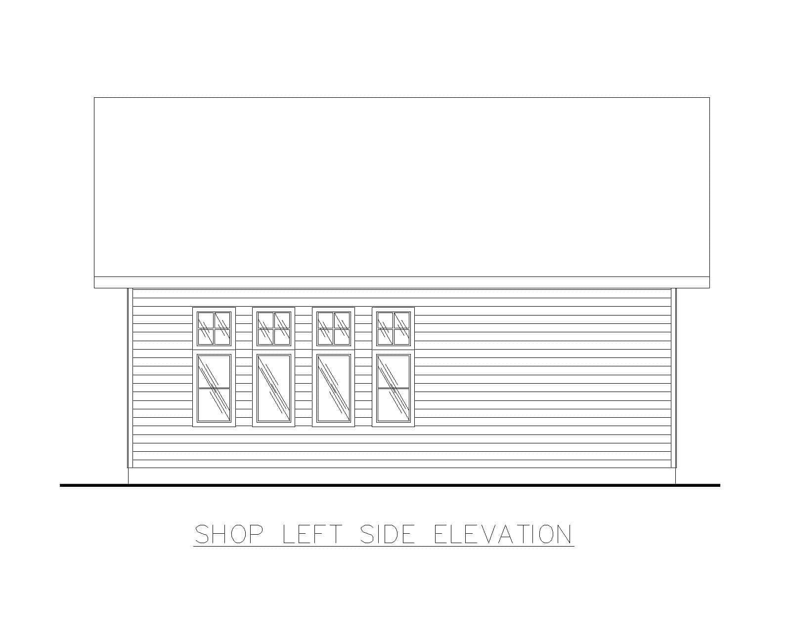 Home Plan Left Elevation of this 0-Bedroom,1 Sq Ft Plan -132-1789