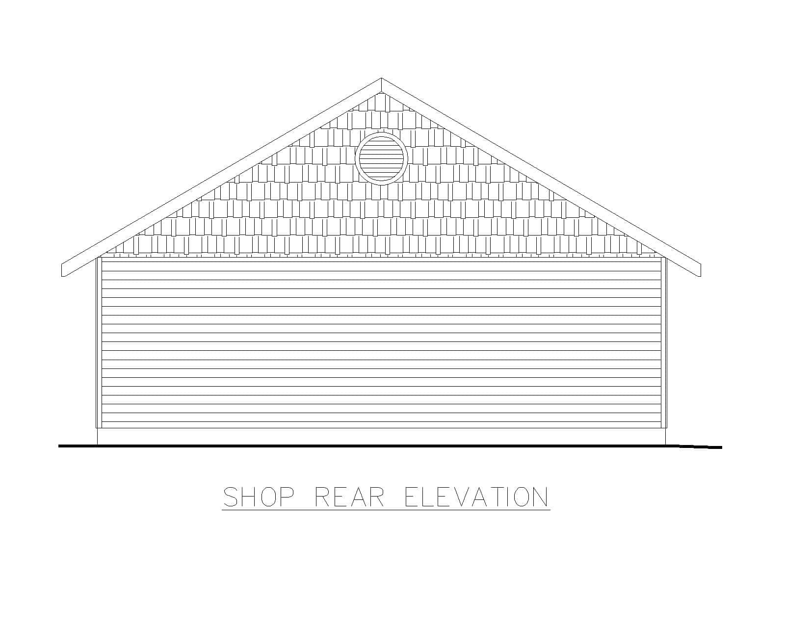 Home Plan Rear Elevation of this 0-Bedroom,1 Sq Ft Plan -132-1789