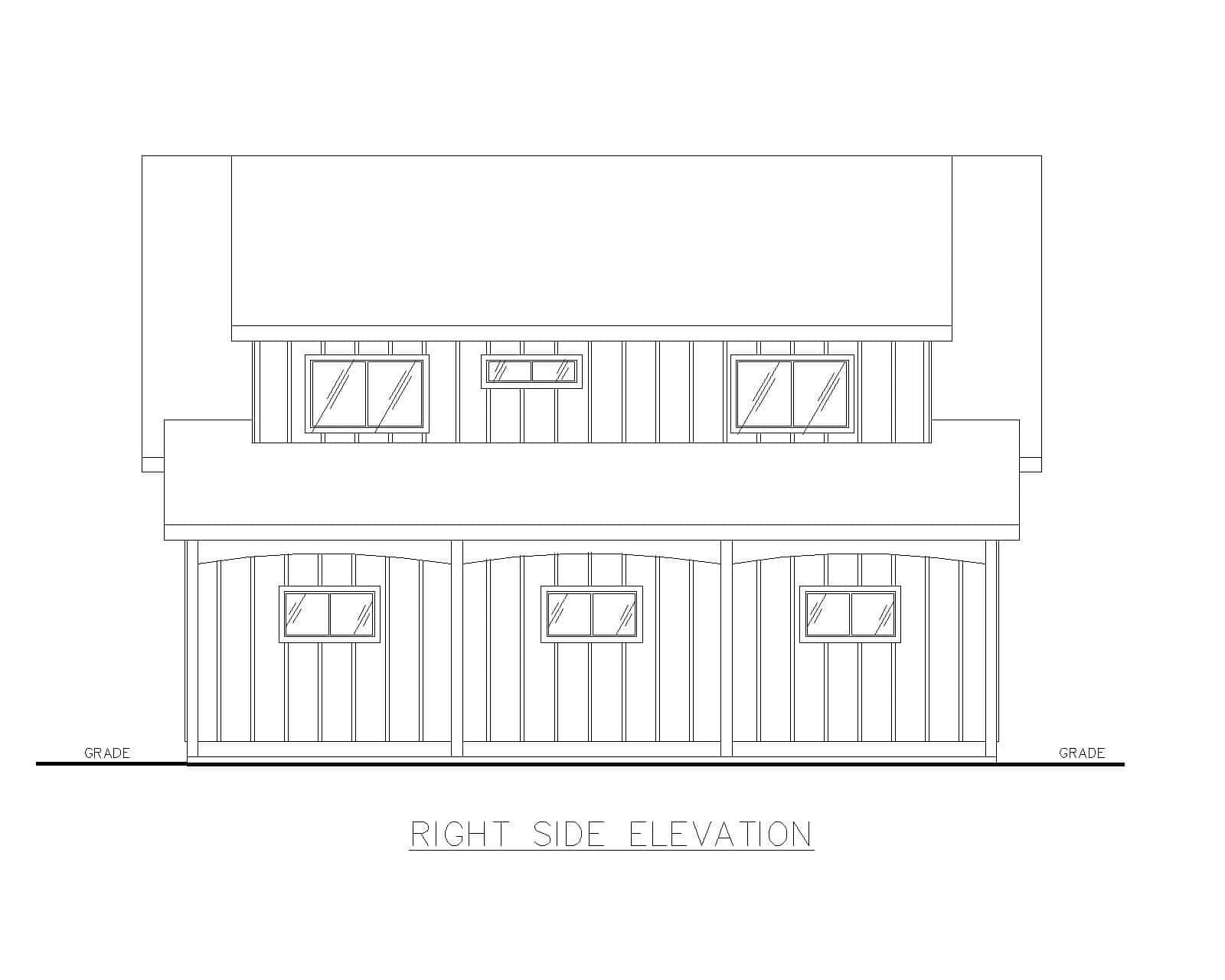 Home Plan Right Elevation of this 2-Bedroom,1136 Sq Ft Plan -132-1791