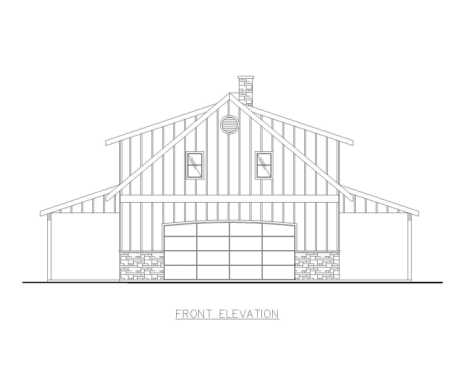 Home Plan Front Elevation of this 0-Bedroom,1 Sq Ft Plan -132-1792
