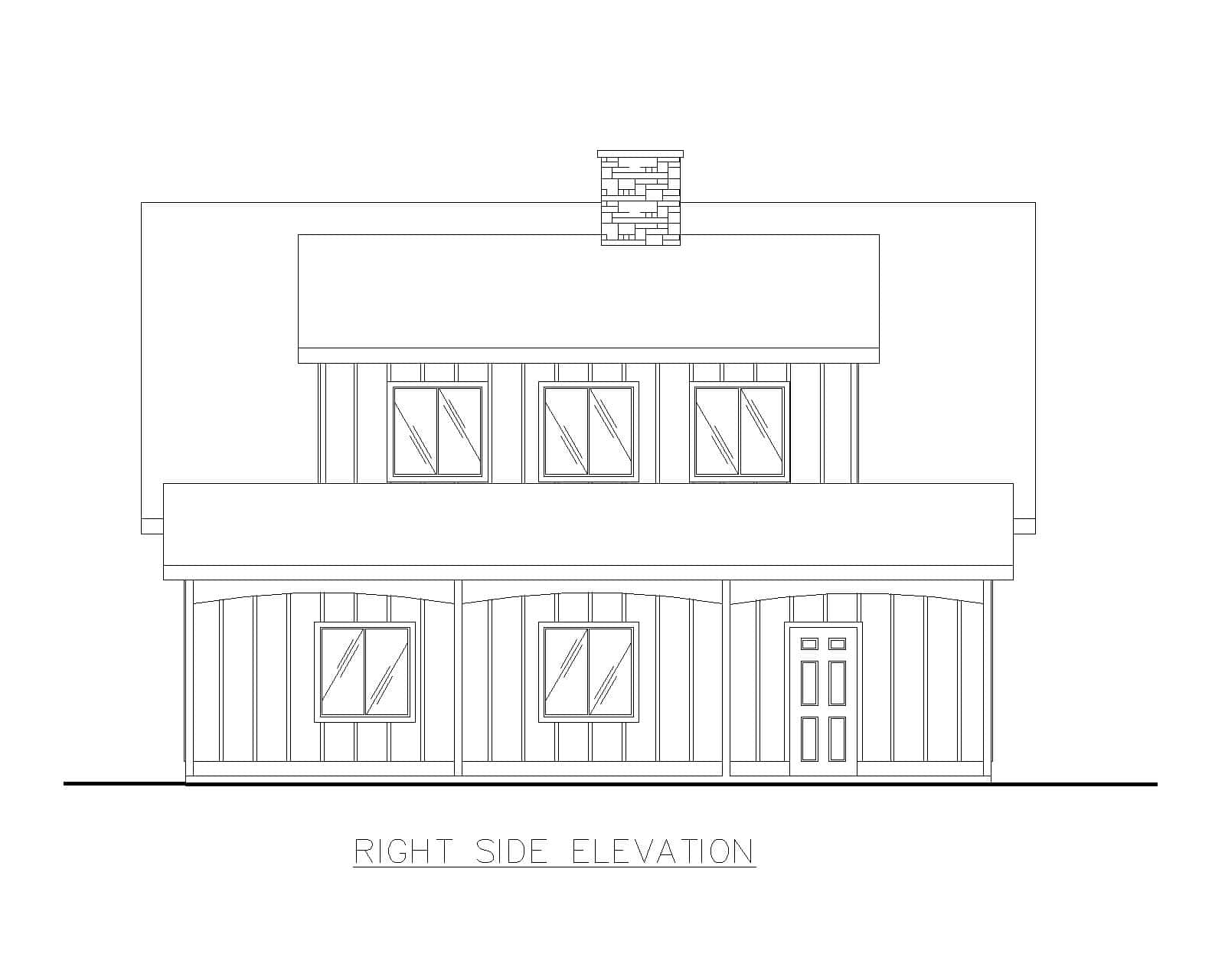 Home Plan Right Elevation of this 0-Bedroom,1 Sq Ft Plan -132-1792