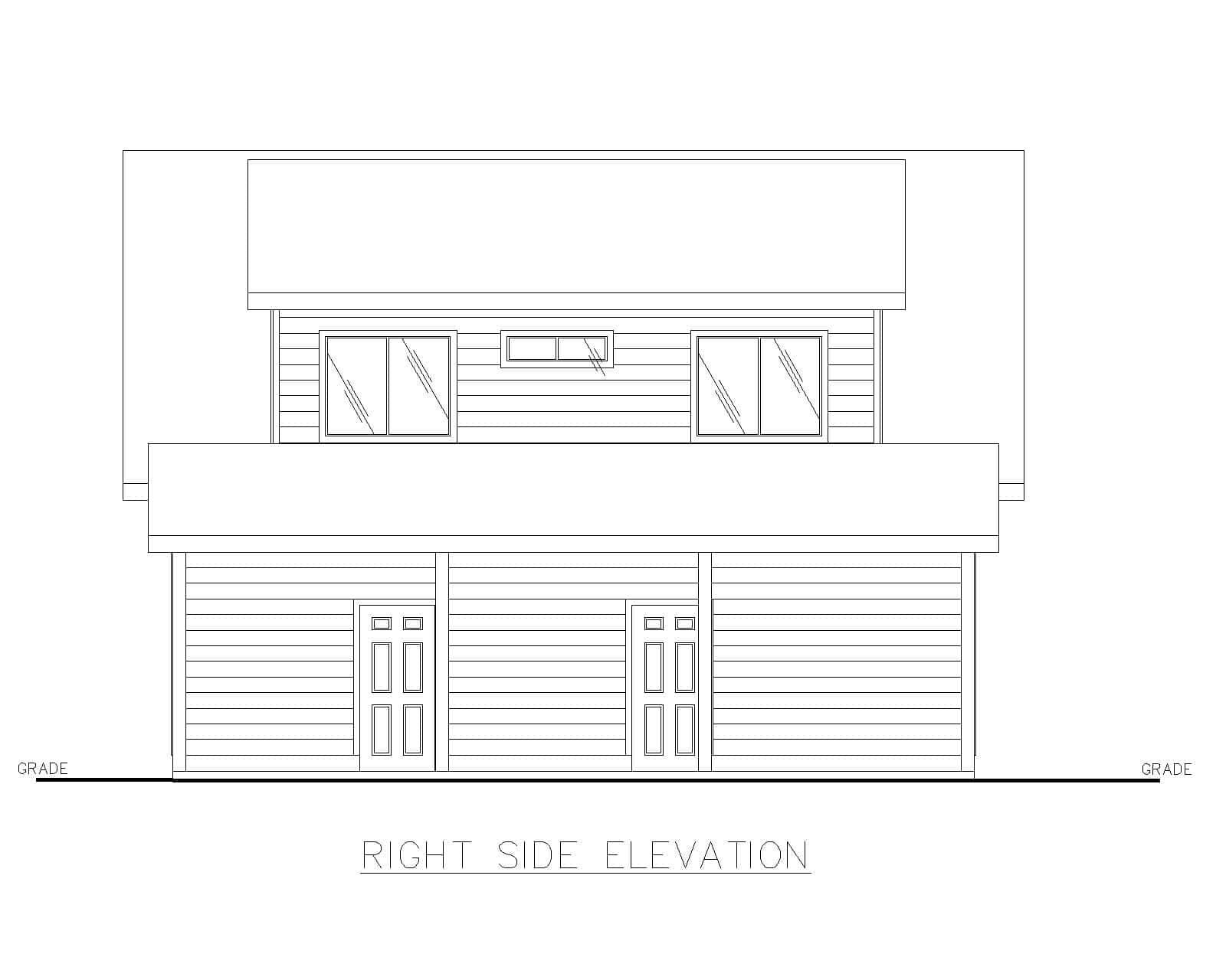 Home Plan Right Elevation of this 0-Bedroom,1 Sq Ft Plan -132-1793