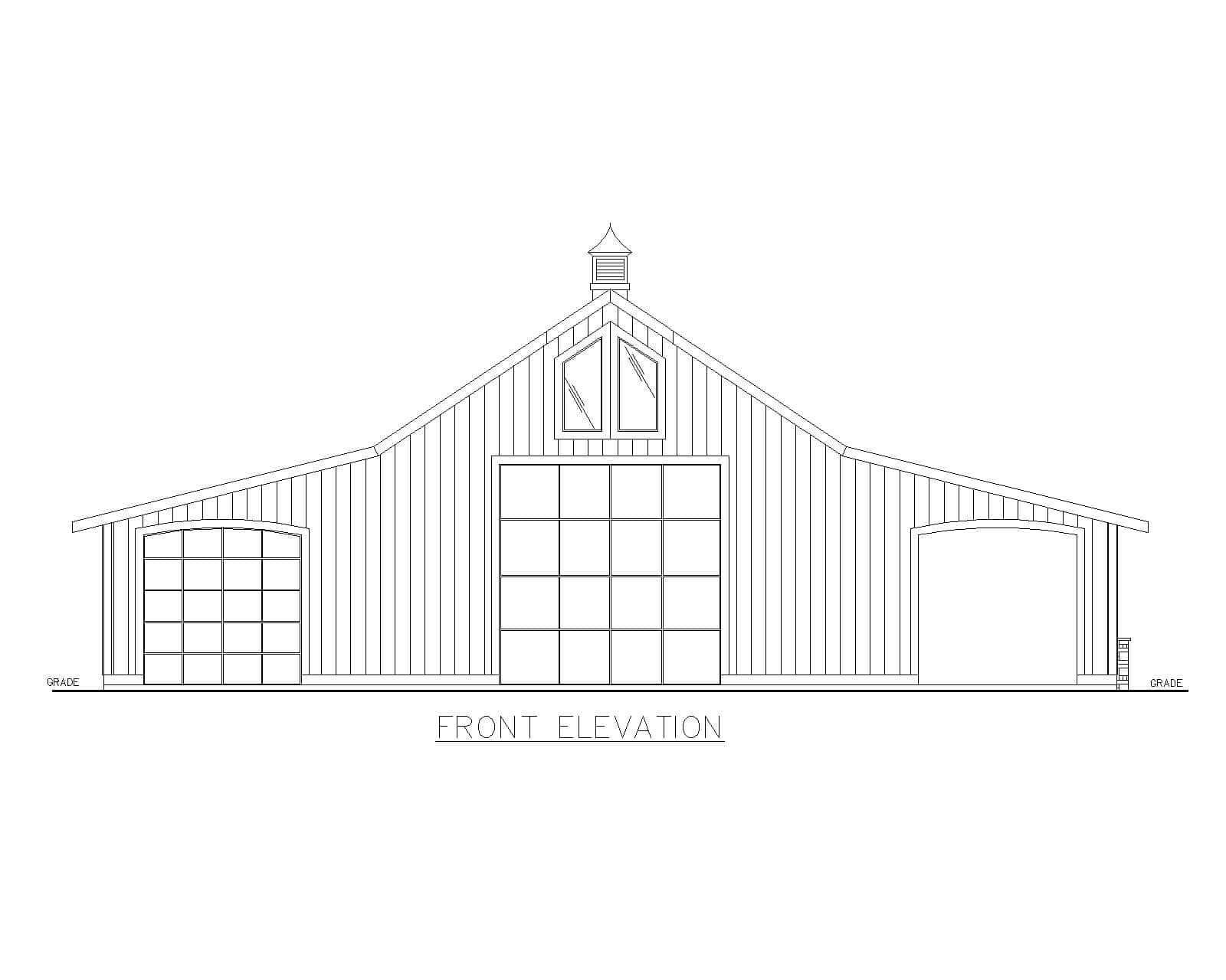 Home Plan Front Elevation of this 1-Bedroom,954 Sq Ft Plan -132-1796