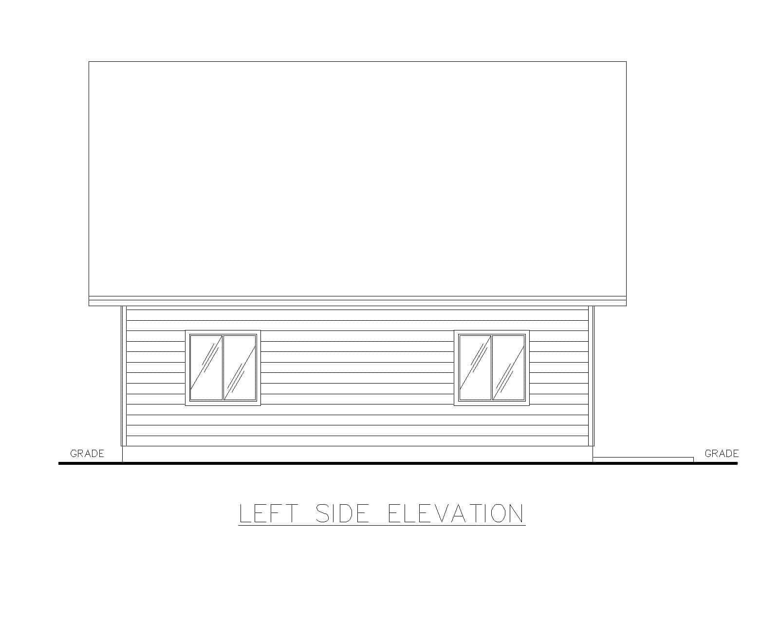 Home Plan Left Elevation of this 0-Bedroom,1 Sq Ft Plan -132-1798