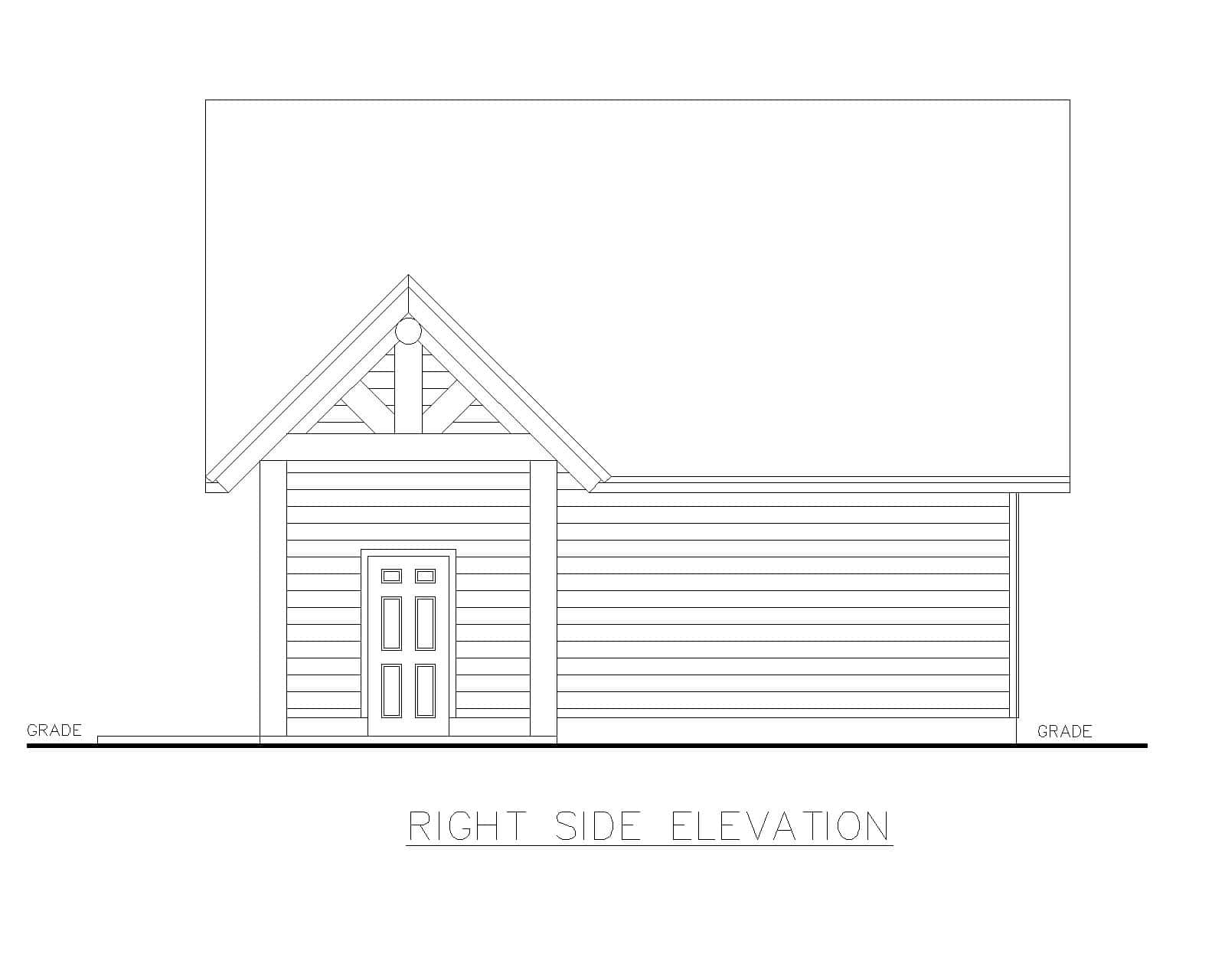 Home Plan Right Elevation of this 0-Bedroom,1 Sq Ft Plan -132-1798