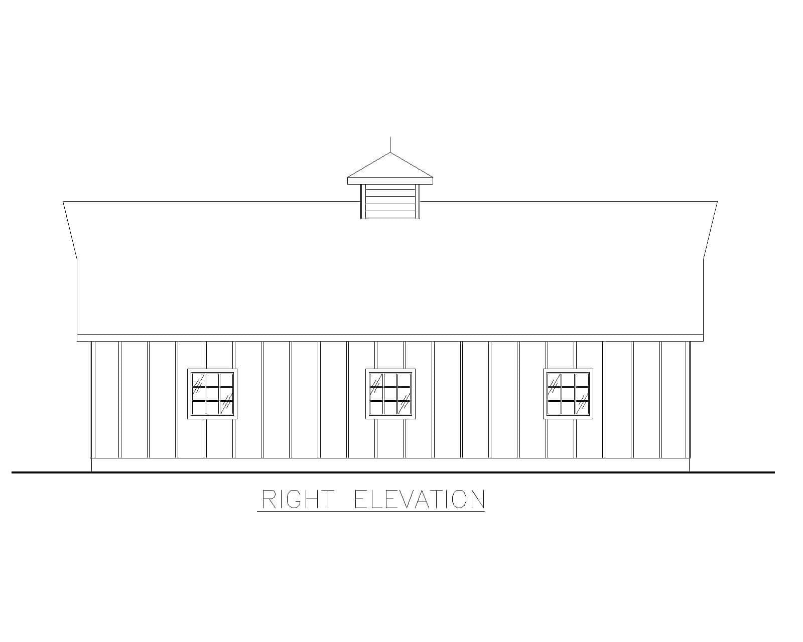 Home Plan Right Elevation of this 0-Bedroom,1 Sq Ft Plan -132-1802