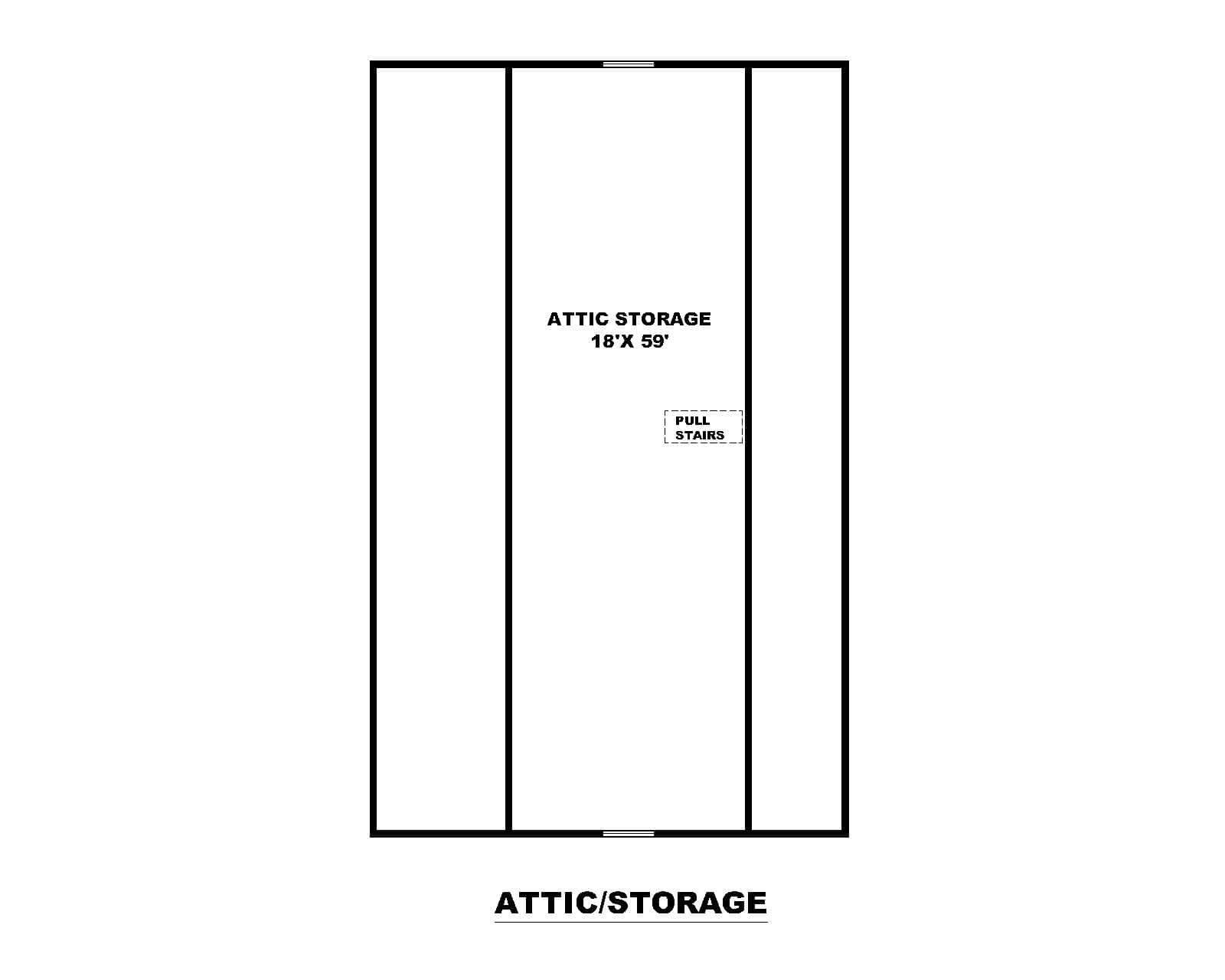 Upper Level of Garage Plan #132-1803