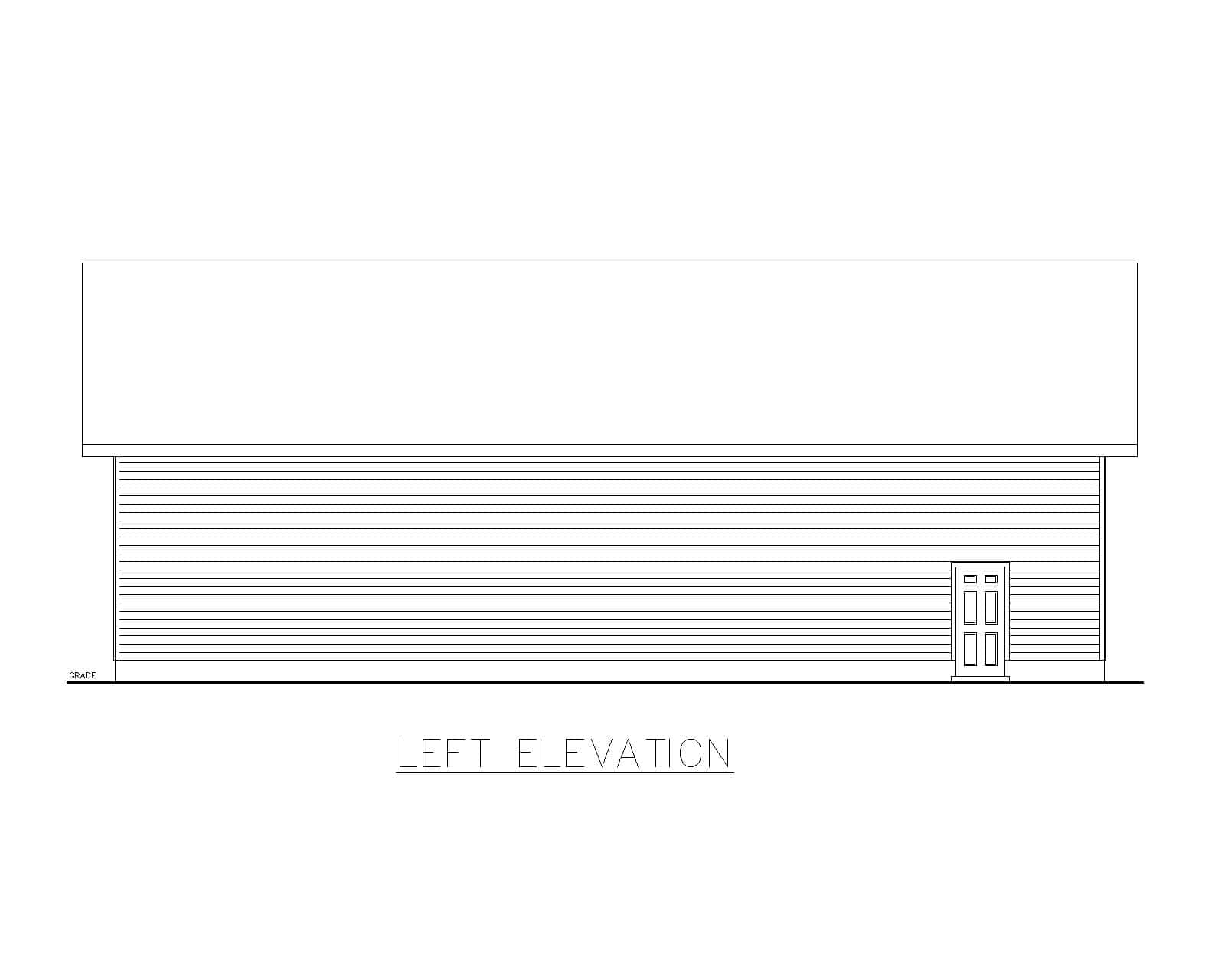 Home Plan Left Elevation of this 0-Bedroom,1 Sq Ft Plan -132-1803
