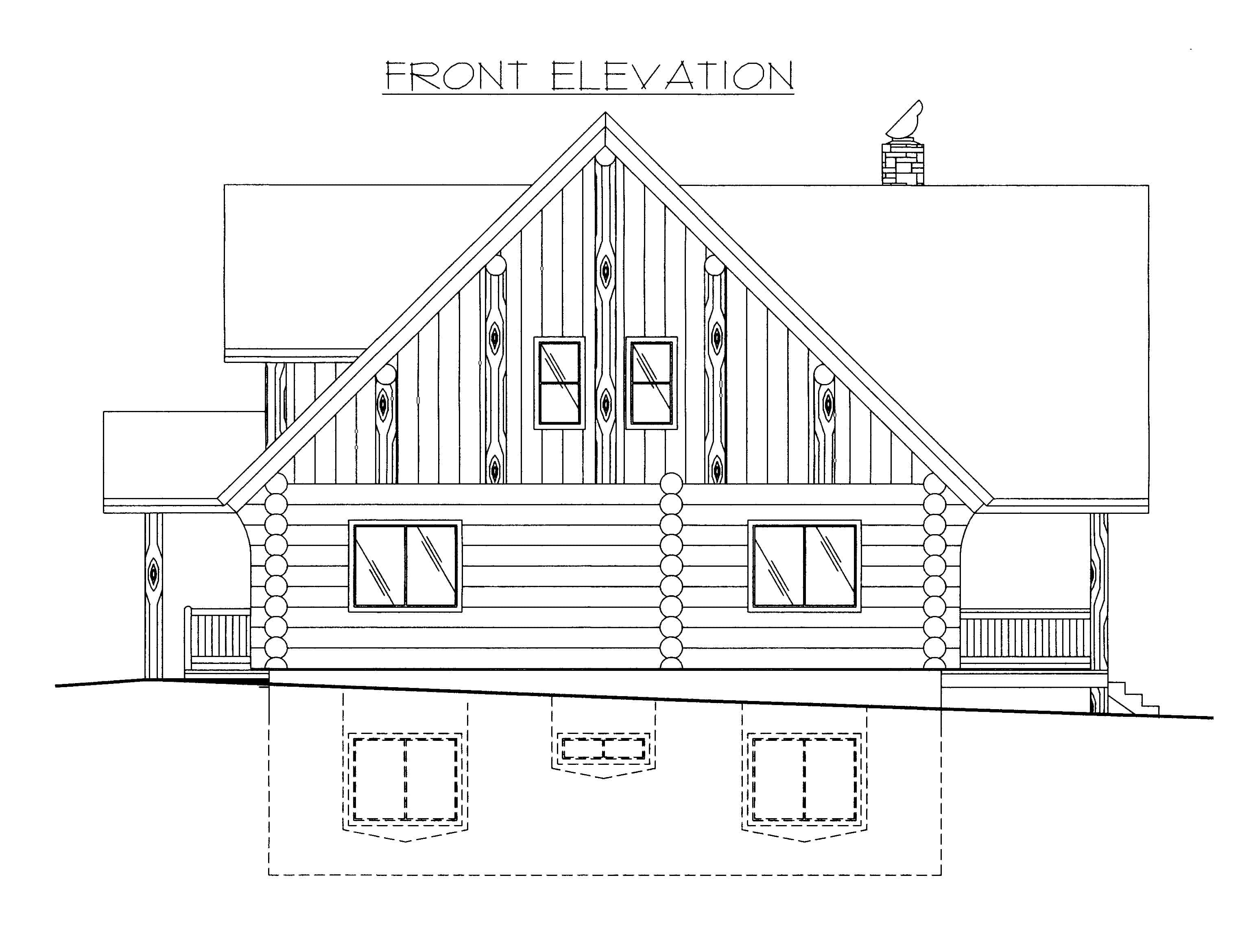 Home Plan Front Elevation of this 6-Bedroom,3725 Sq Ft Plan -132-1804