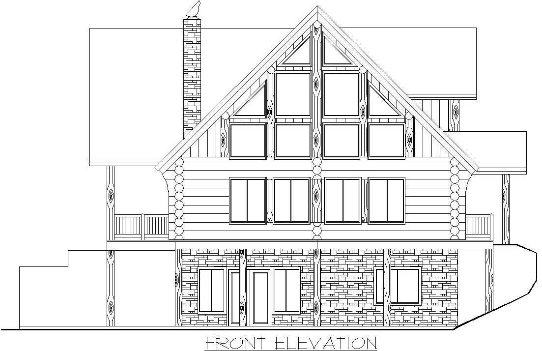 Home Plan Front Elevation of this 4-Bedroom,3725 Sq Ft Plan -132-1805