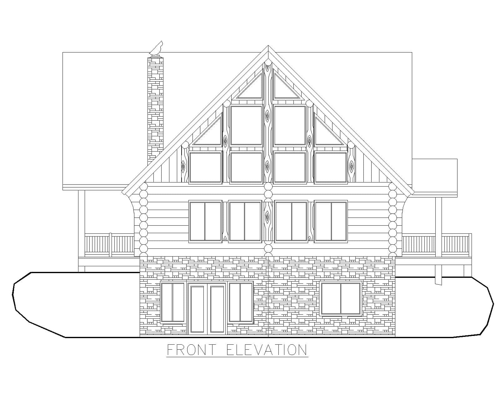 Home Plan Front Elevation of this 3-Bedroom,3725 Sq Ft Plan -132-1806