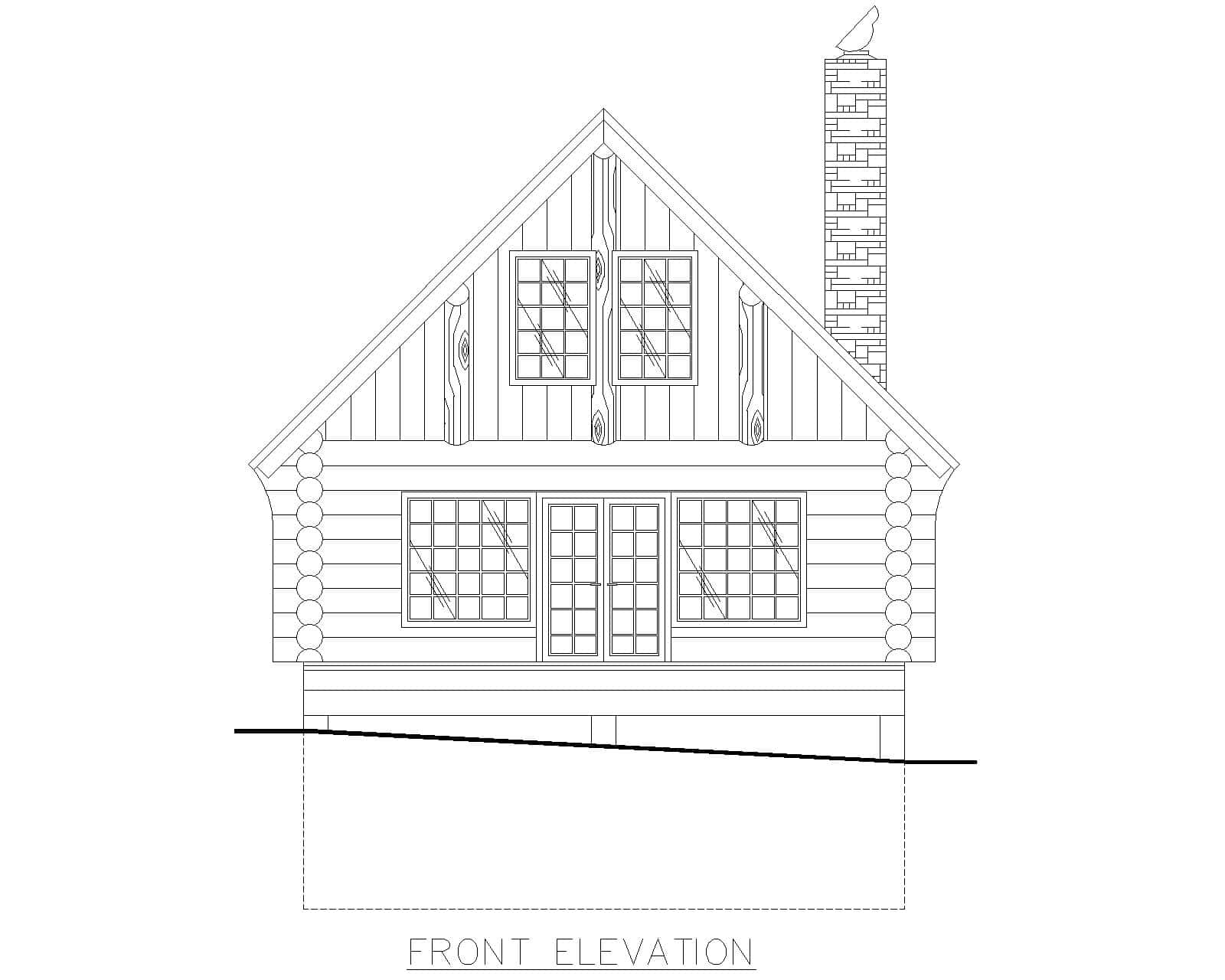 Home Plan Front Elevation of this 2-Bedroom,1895 Sq Ft Plan -132-1808