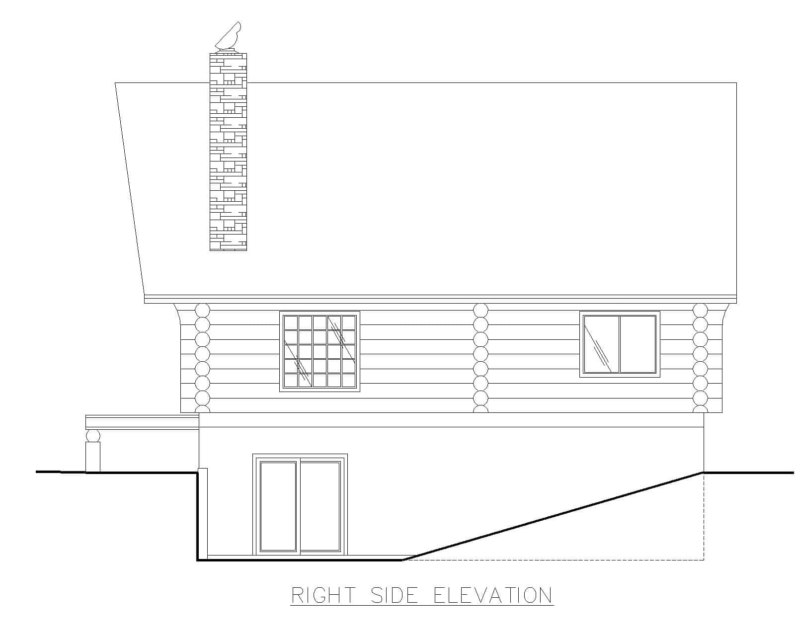 Home Plan Right Elevation of this 2-Bedroom,1895 Sq Ft Plan -132-1808