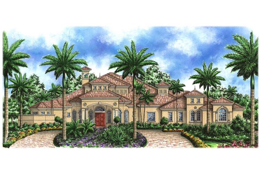 Florida Style Home  Plan  4 Bedrms 5 Baths 5000  Sq  Ft  