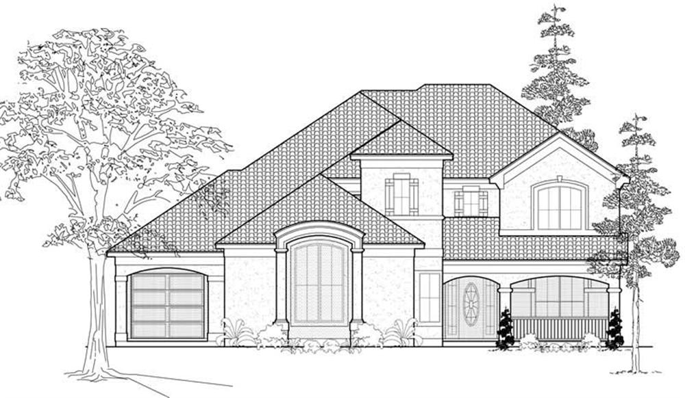 Luxury home (ThePlanCollection: Plan #134-1008)