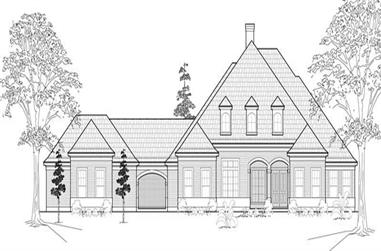 4-Bedroom, 3676 Sq Ft Luxury House Plan - 134-1029 - Front Exterior