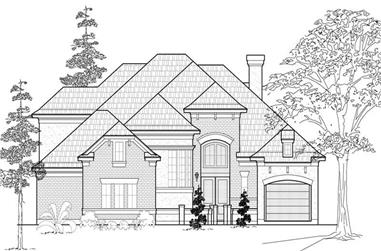 4-Bedroom, 3869 Sq Ft Luxury House Plan - 134-1031 - Front Exterior