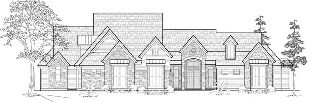 Front elevation of Farmhouse home (ThePlanCollection: House Plan #134-1032)