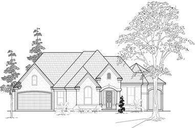 3-Bedroom, 3041 Sq Ft Ranch House Plan - 134-1035 - Front Exterior