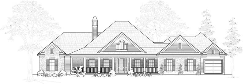 Country home (ThePlanCollection: Plan #134-1036)