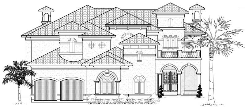 Mediterranean home (ThePlanCollection: Plan #134-1047)