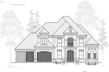 4-Bedroom, 5564 Sq Ft Luxury House Plan - 134-1049 - Front Exterior