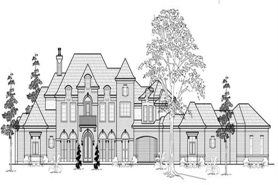 5-Bedroom, 6253 Sq Ft Luxury House Plan - 134-1054 - Front Exterior