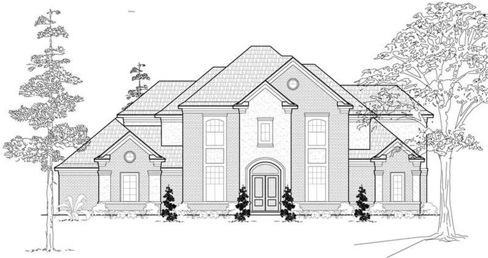 Luxury home (ThePlanCollection: Plan #134-1055)