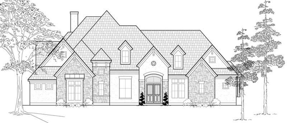Luxury home (ThePlanCollection: Plan #134-1060)