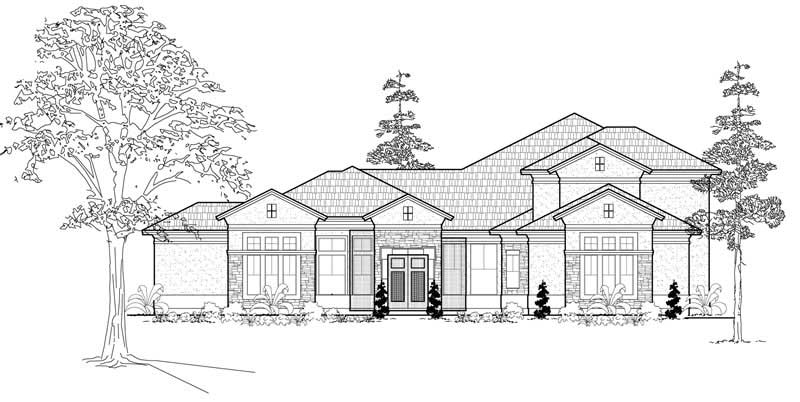 Mediterranean home (ThePlanCollection: Plan #134-1070)