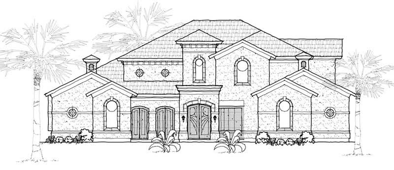 Mediterranean home (ThePlanCollection: Plan #134-1079)