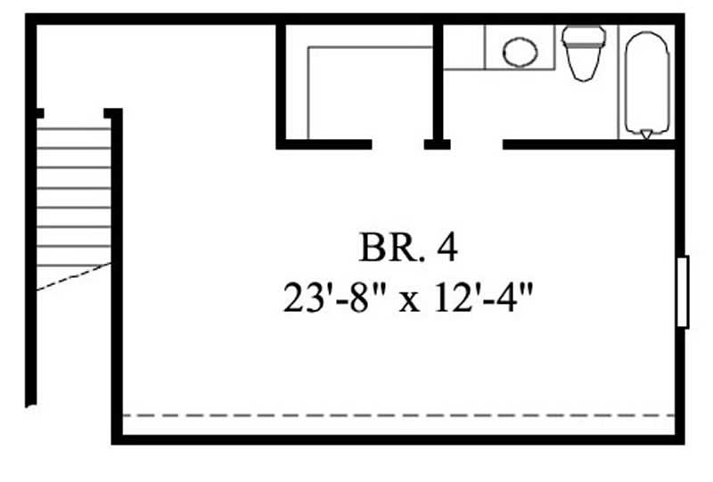 Floor Plan Second Story of Farmhouse Plan #134-1080