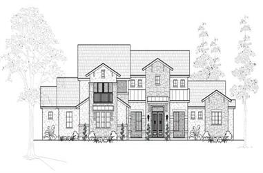 5-Bedroom, 4882 Sq Ft Contemporary House Plan - 134-1096 - Front Exterior