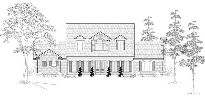 Country home (ThePlanCollection: Plan #134-1100)