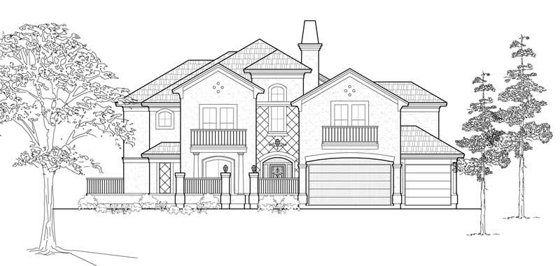Mediterranean home (ThePlanCollection: Plan #134-1136)