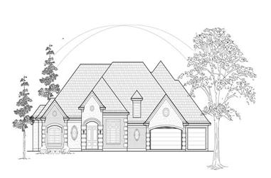 4-Bedroom, 3896 Sq Ft Luxury House Plan - 134-1146 - Front Exterior