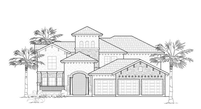 Mediterranean home (ThePlanCollection: Plan #134-1171)